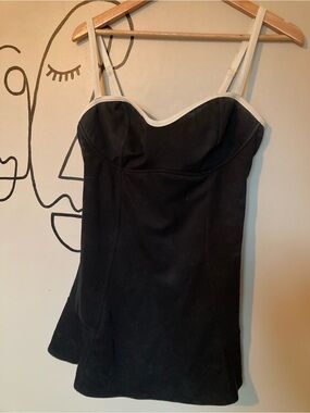 Coco Rave Black swimsuit with white Trim